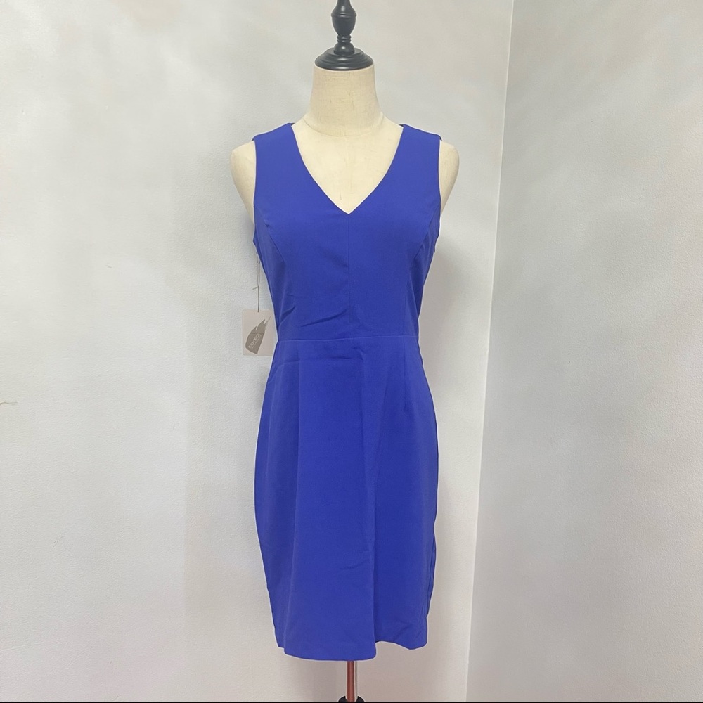 # Forever 21 Contemporary Asymmetrical Sleeveless Blue Short Dress New With Tag - Picture 3 of 15